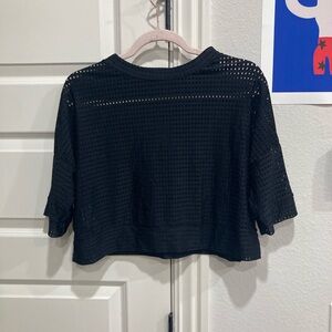 Kids Black Mesh Dance Costume